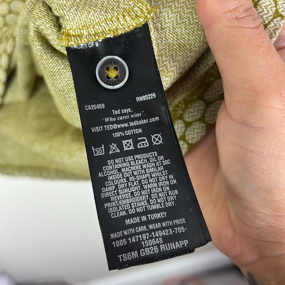 Ted Baker London Honeycomb Collared Short Sleeve Polo Shirt size 5 - Picture 6 of 8